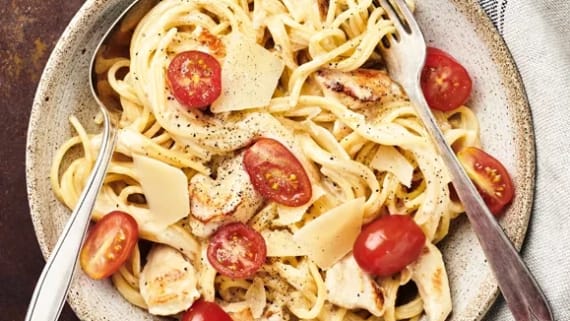 One pot chicken Alfredo